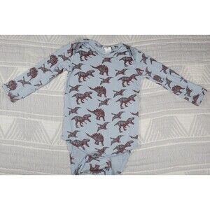 Kate Quinn Bamboo Dinosaur‎ Print Long Sleeve Bodysuit Baby 12–18 Months
